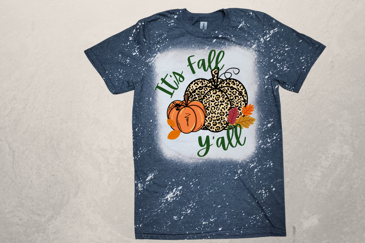 It's Fall Y'all Leopard Print Pumpkin Sublimation T-Shirt