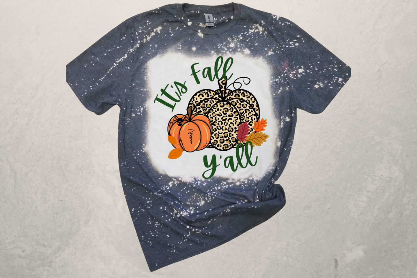 It's Fall Y'all Leopard Print Pumpkin Sublimation T-Shirt