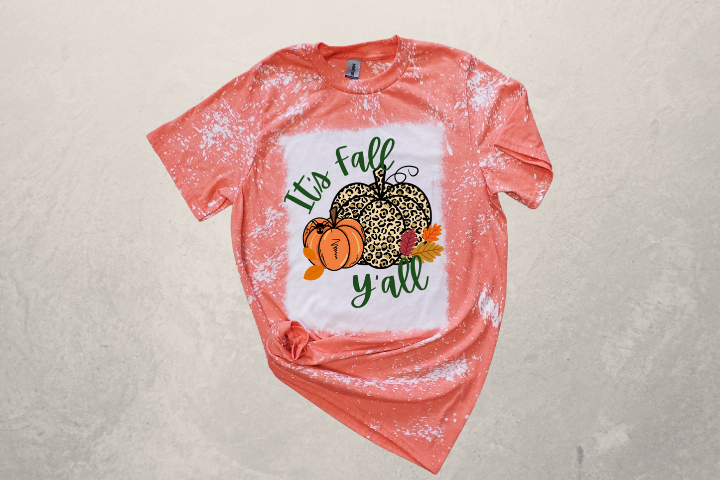 It's Fall Y'all Leopard Print Pumpkin Sublimation T-Shirt