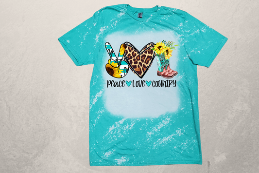 Peace Love Country2 Sublimation T-Shirt