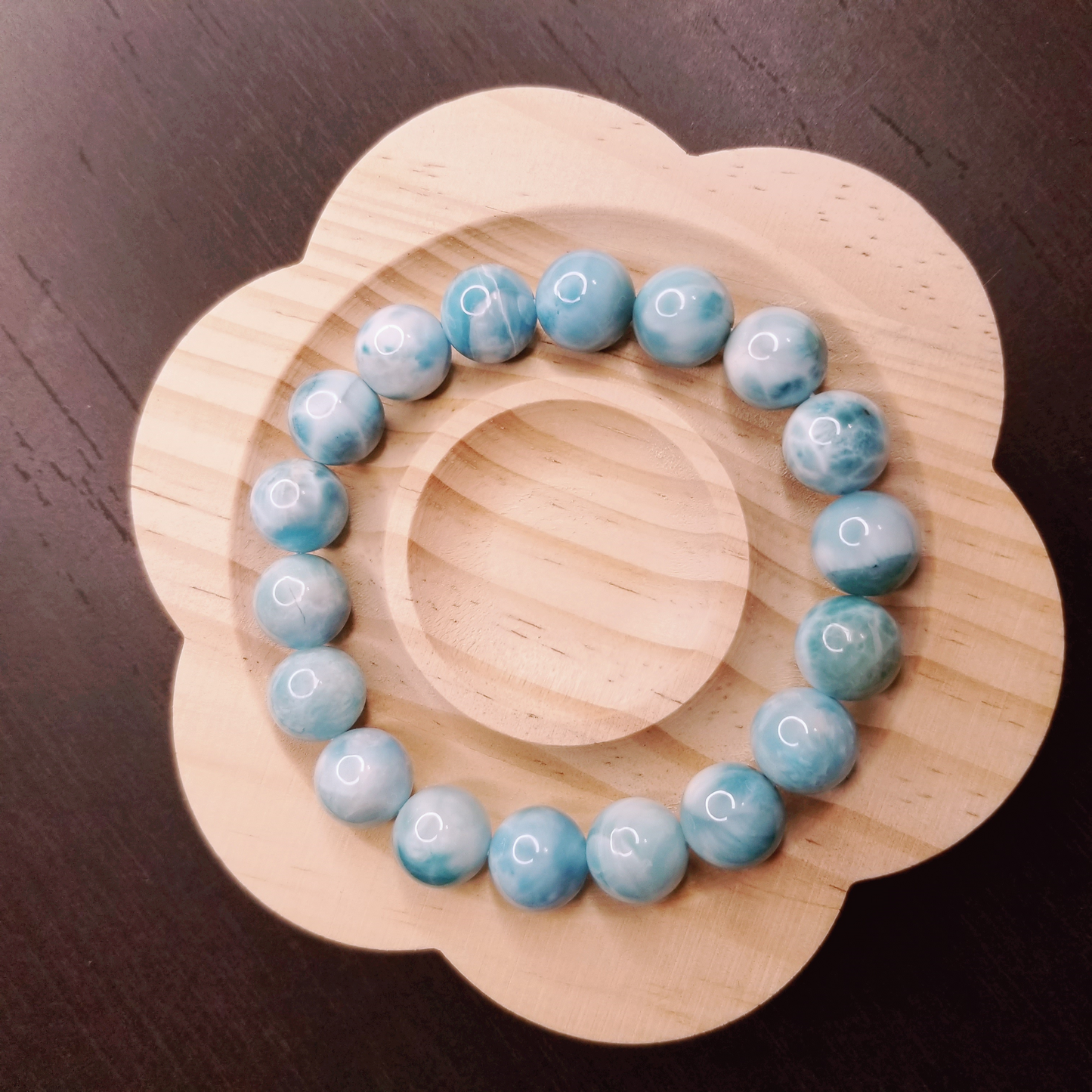 Genuine Larimar Stretch Bracelet