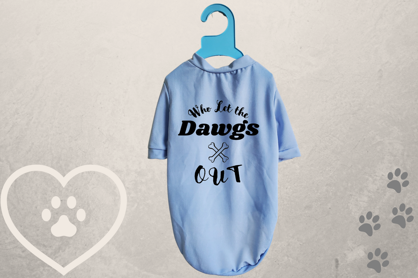 Who Let the Dawgs Out Sublimation Pet T-shirt