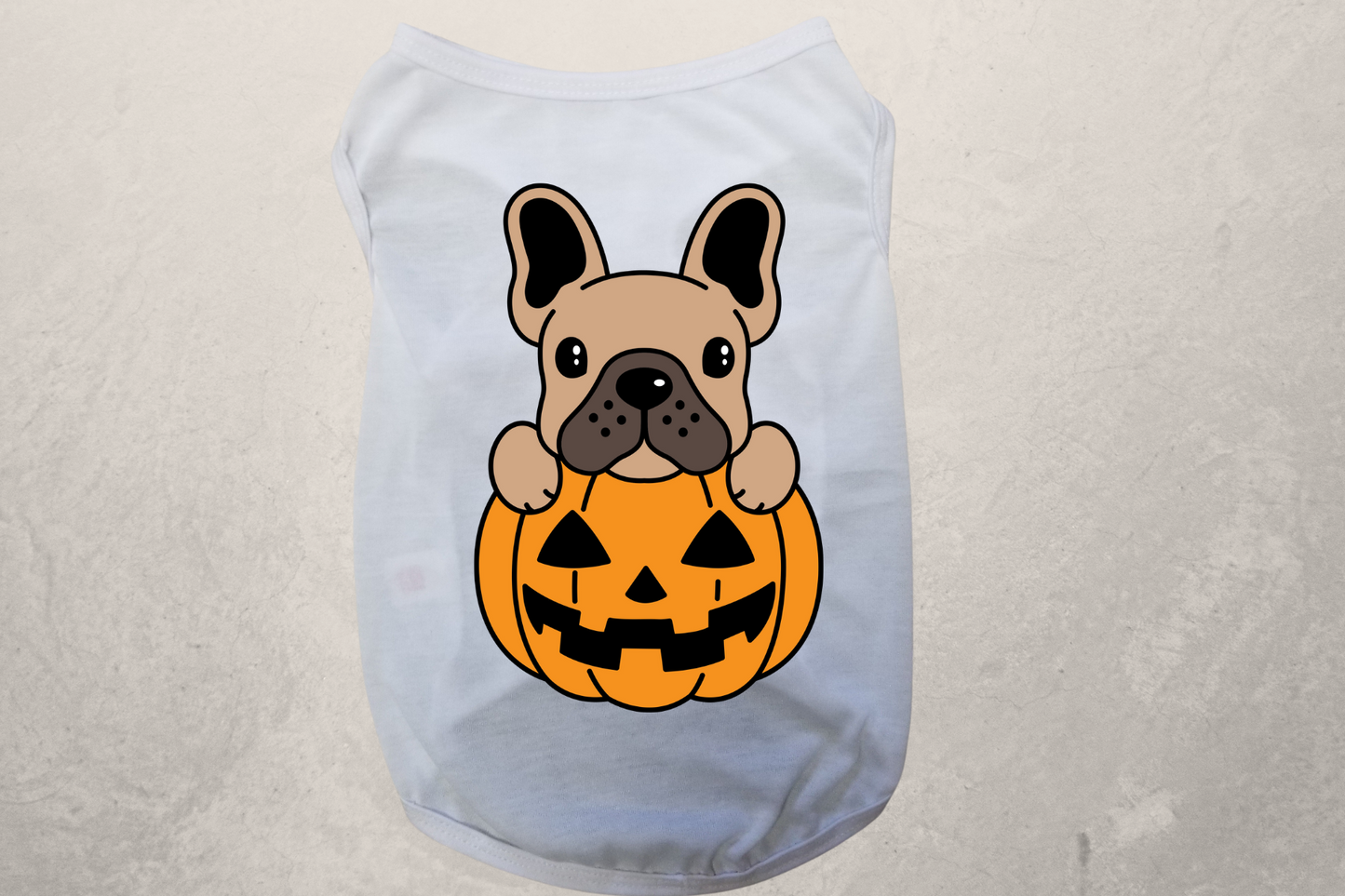 Frenchie Pumpkin Halloween Sublimation T-Shirt