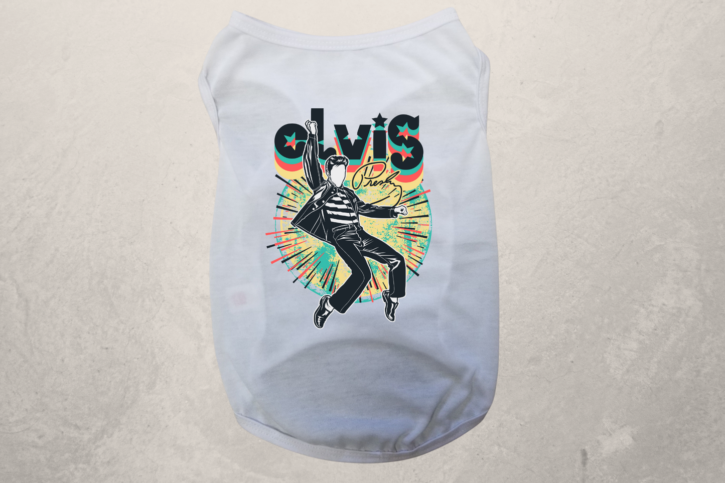 Elvis Vegas Sublimation Pet T-Shirt