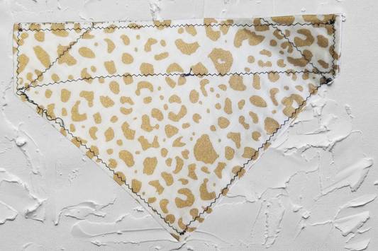 Gold Leopard Print Bandana