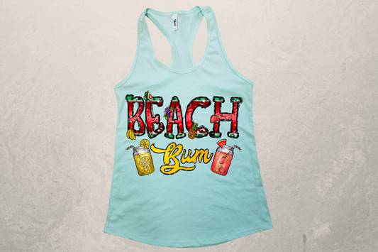 Beach Bum Sublimation Racerback Tank Top