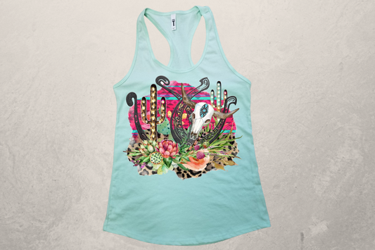 Desert Blossom Sublimation Racerback Tank Top