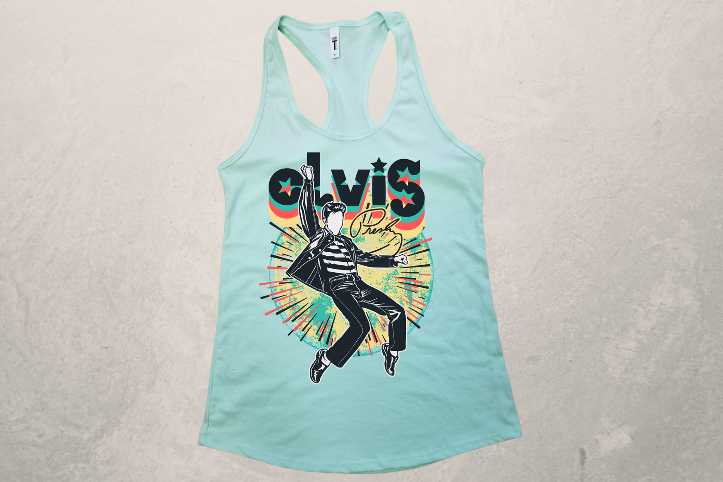 Elvis Vegas Sublimation Racerback Tank Top