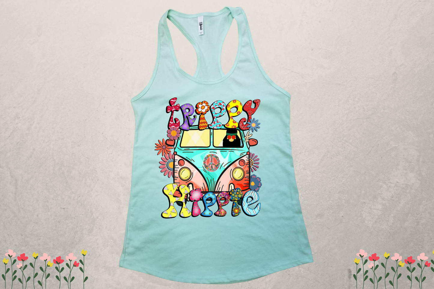 Trippy Hippie Sublimation Racerback Tank Top