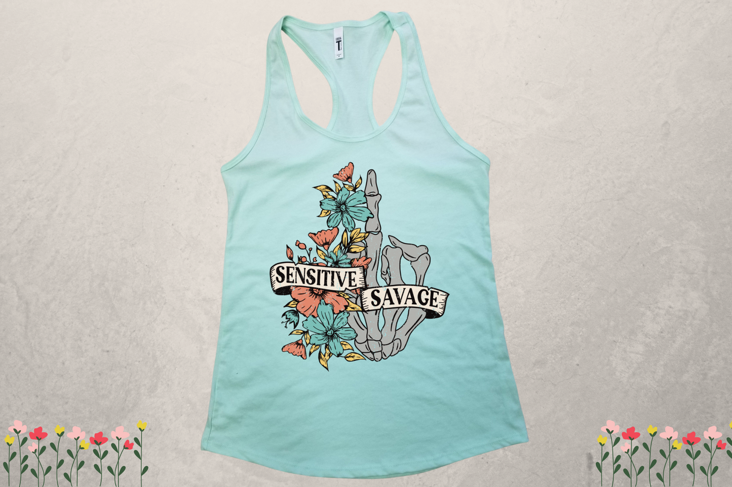 Sensitive Savage Sublimation Racerback Tank Top