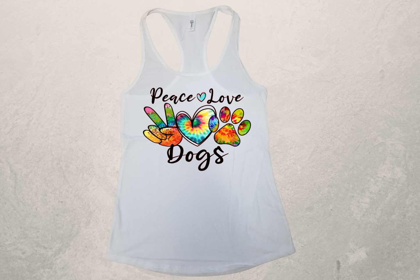 Peace Love Dogs Sublimation Racerback Tank Top