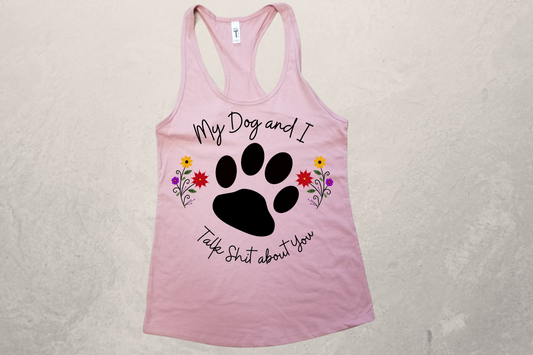 My Dog and I Sublimation Racerback Tank Top