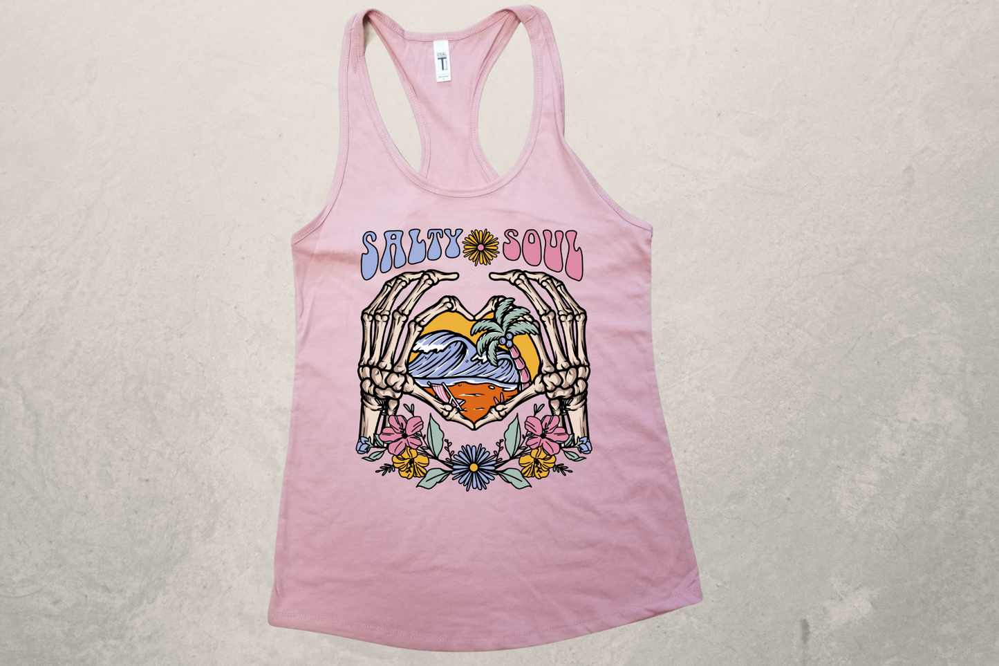 Salty Soul Sublimation Racerback Tank Top