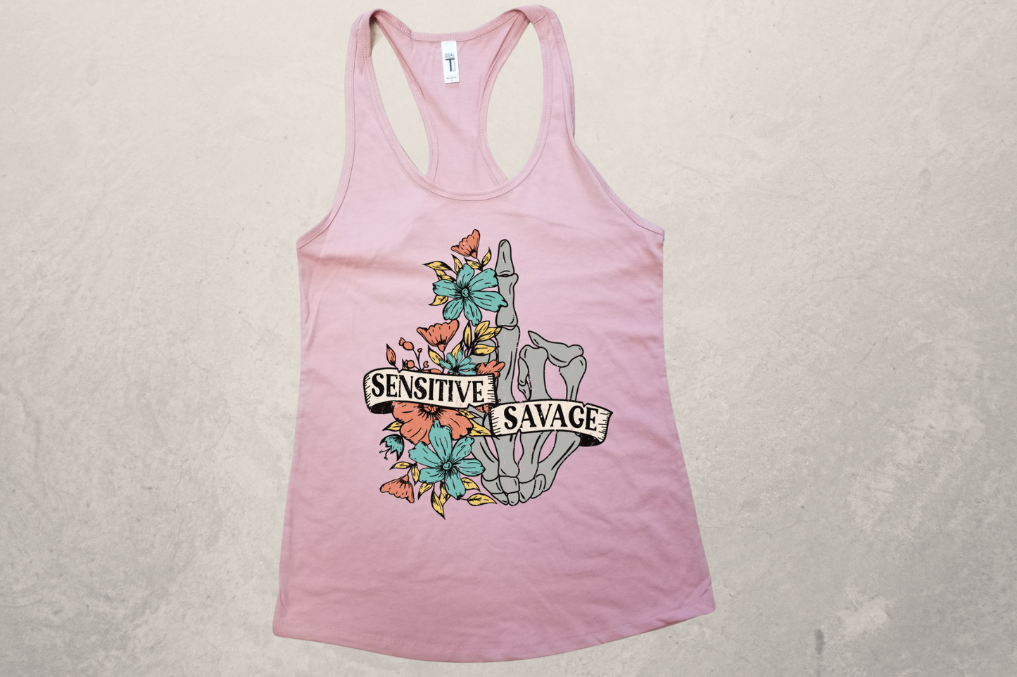 Sensitive Savage Sublimation Racerback Tank Top